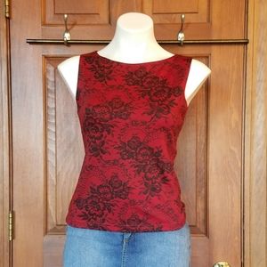 Size small red sleeveless blouse
